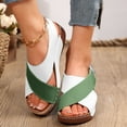 thumbnail image 2 of Htigea Orthopedic Sandals for Women 2025 New Summer Comfortable Sandals Arch Support Wedge Sandal Platform Dressy Wedge Shoes Green 9, 2 of 9