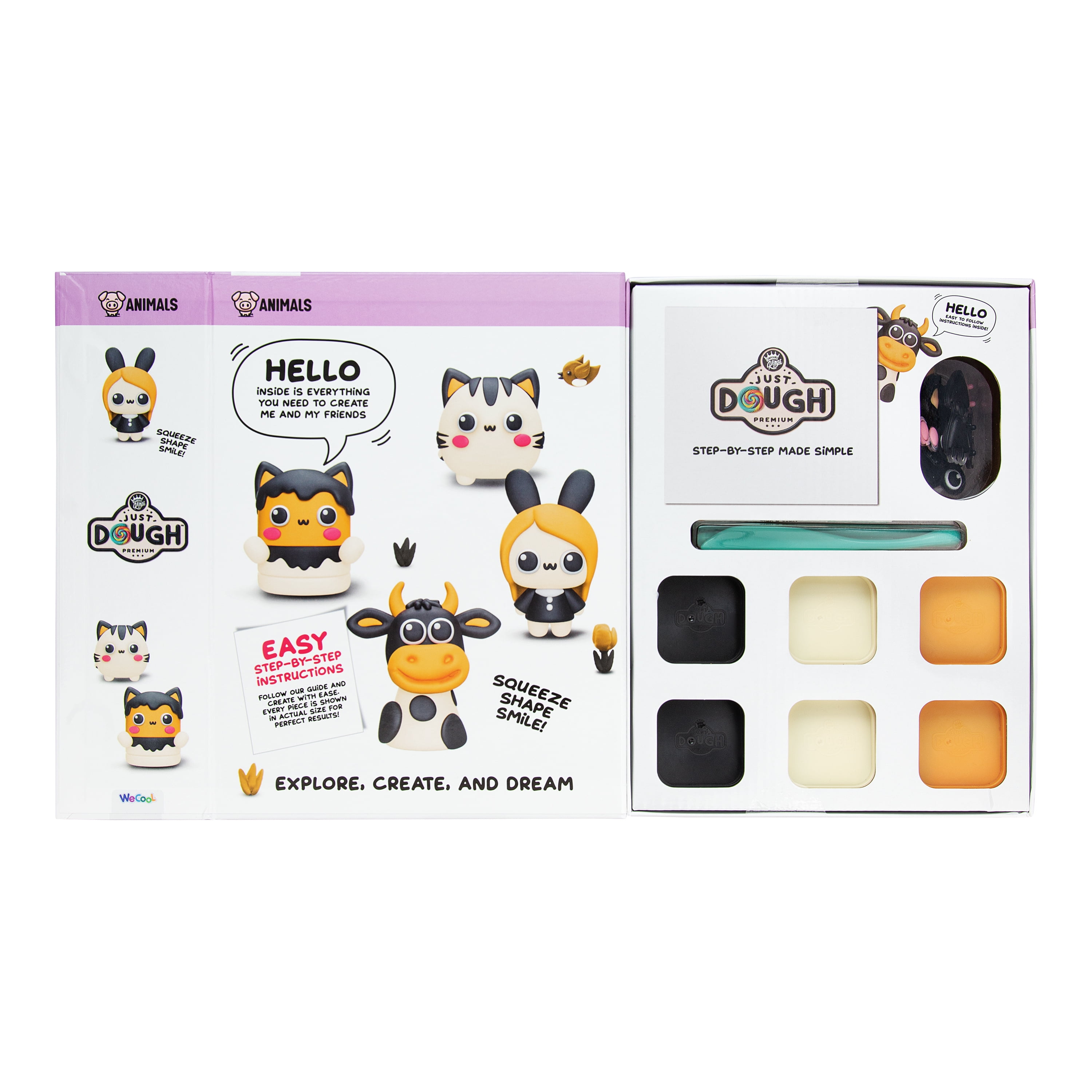 Compound Kings, Just Dough, Play Dough, Cow Character Pack, Multicolor, Children Ages 3+