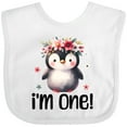 thumbnail image 3 of Inktastic Babys First Birthday Penguin 1 Year Old Girl Girls Baby Bib, 3 of 4