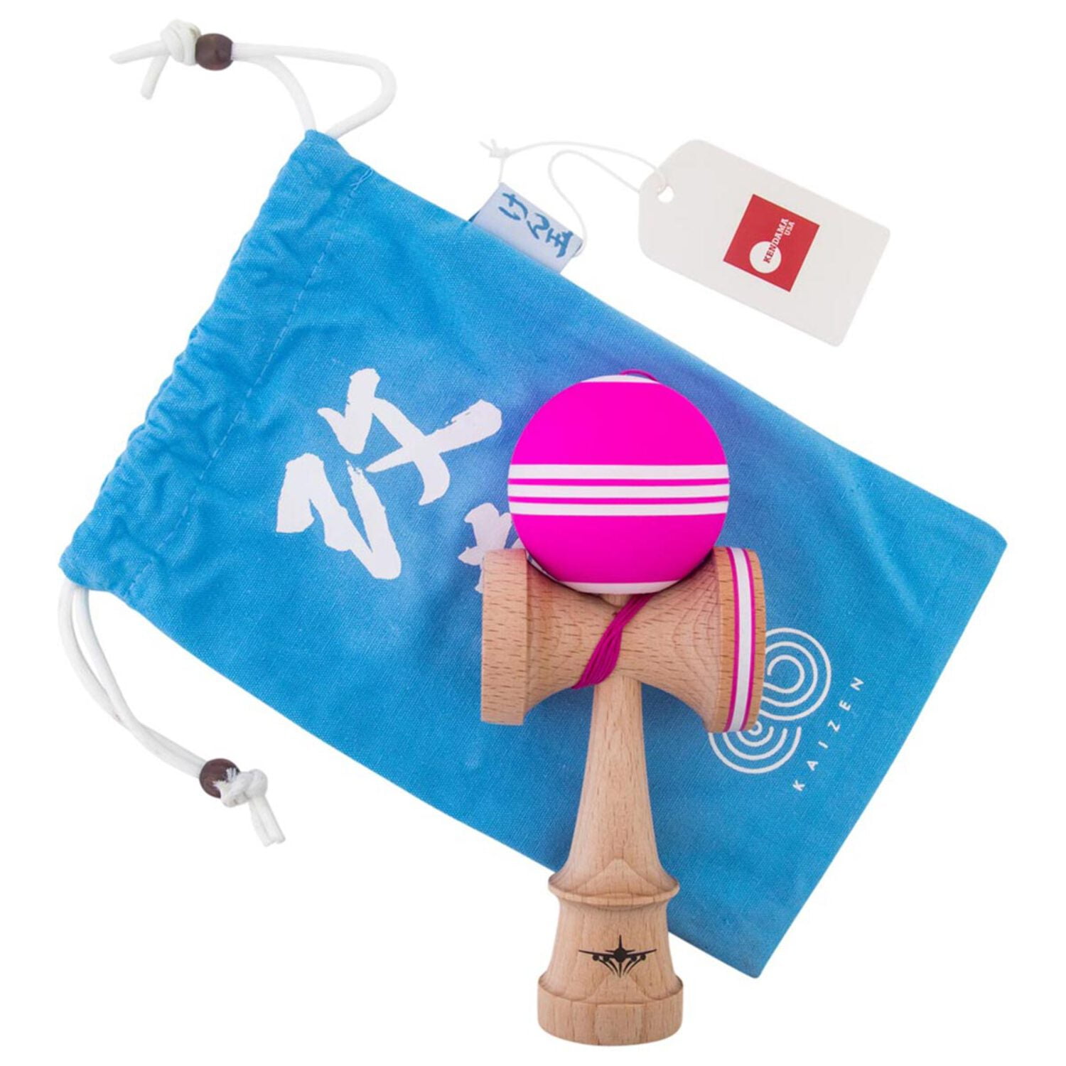 スポーツトイ・アクショントイ KendamaUSA JET x HIGGS TAMA Kendama USA - Kaizen Triple Stripe - Jet Shape - Black