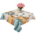 thumbnail image 2 of Orange Blue Fall Table Cloth Waterproof Tablecloths, Thanksgiving Pumpkins Harvest Botanical Rustic Tablecloth Dining Table Cover for Kitchen Party Tabletop Outdoor, Square Tablecloth 60x60 Inch, 2 of 9