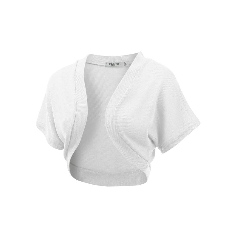 White short sleeve clearance shrug