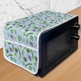 thumbnail image 1 of Tropic Microwave Oven Cover, Colorful Summery Botanical Exotic Plants Wild Flowers Leaves Composition, Water Resistant Organizer with Pockets for Kitchen, 36" x 12", Pale Blue Multicolor, by Ambesonne, 1 of 4