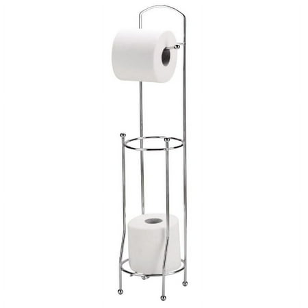 Dream Bath Bathroom Freestanding Toilet paper Tissue Holder and storage stand Chrome Wire