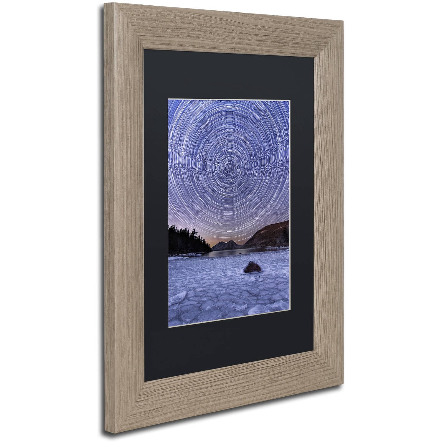 Trademark Fine Art "Circles & Bubbles" Canvas Art by Michael Blanchette Photography Black Matte, Birch Frame