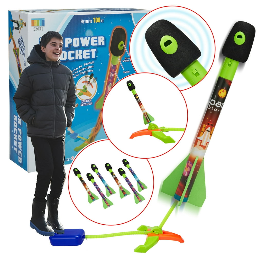 Air Rocket Toy, Ultimate LED Rocket Launcher for Kids, Stomp and Launch