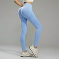 thumbnail image 2 of Women 3D Cellulite Leggings Plus Size Workout Yoga Pants Stretchy Bootcut Yoga Pants Bell Bottom Leggings for Workout Running Athletic Activewear, 2 of 4