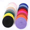 thumbnail image 1 of Baby Kids Spring Autumn Winter Hats Children Wool Berets Boys Girls New Fashion Cap Children's Painter Cap French Cap 2020Rose RedOne Size He Qiyong unisex, 1 of 1