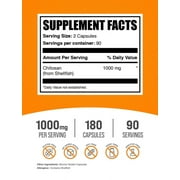 BulkSupplements Chitosan Capsules - 1000mg per Serving (180 Capsules - 90 Servings)