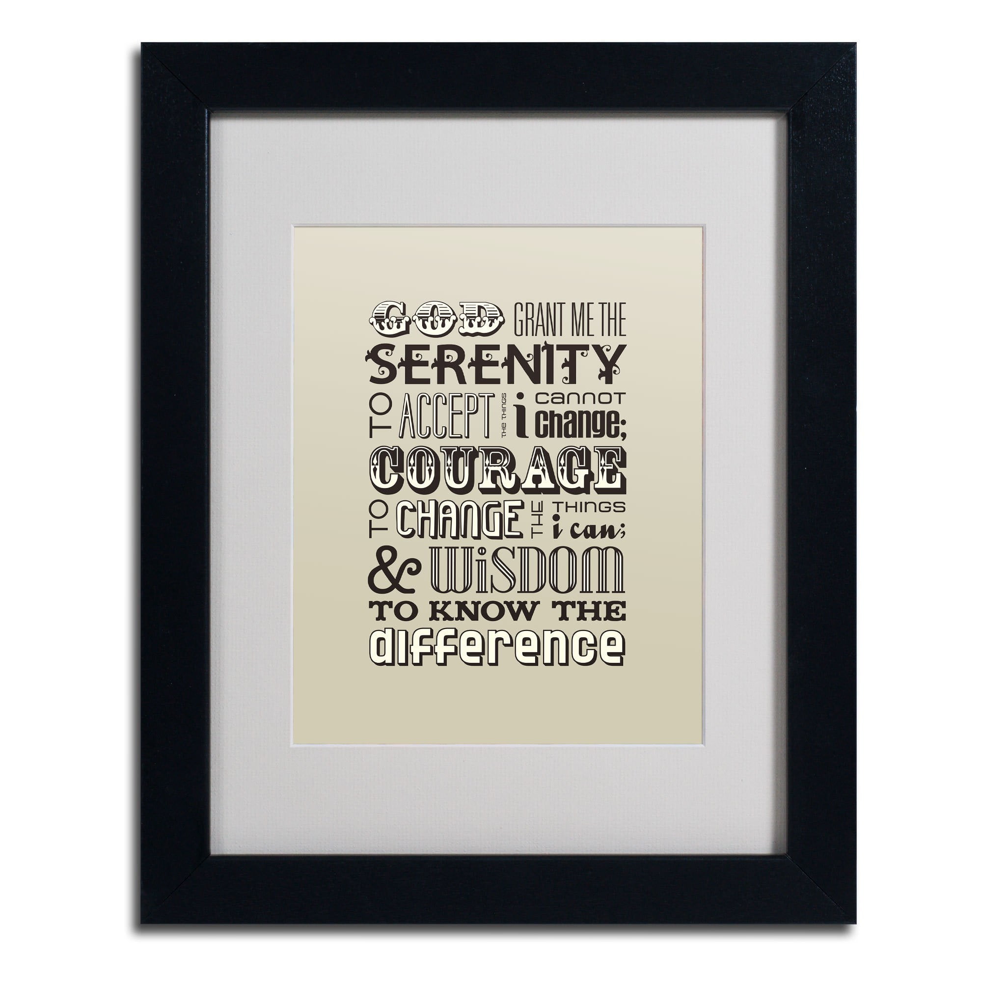 "Serenity Prayer II" Canvas Art by Megan Romo, Black Frame