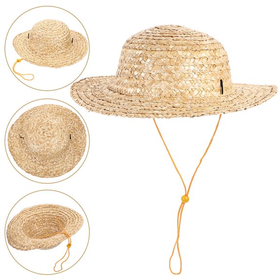 NIAIZEK Breathable Khaki Straw Hat for Outdoor Use with Adjustable Fit and Sun Protection