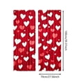 thumbnail image 2 of Valentines Curtains for Living Room,Romantic Pink Red Love Heart Semi Sheer Curtains 2 Panels,Cute Groovy Window Drapes for Bedroom Abstract 60s 70s Retro Curtain,Valentine's Day Decor, 2 of 6