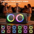 thumbnail image 4 of JYX Grande Enceinte Bluetooth, Doubles Subwoofers 8 Pieds', Enceinte de Fête Portable avec Barre de Chariot et Roues, Télécommande, T9, 4 of 10