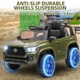 thumbnail image 3 of Licensed Toyota Tacoma 12V Battery Powered Ride on Cars with Remote Control, Kids Electric Ride on Vehicles for Boys Girls, Ride on Truck Toys with USB, AUX, MP3, FM Function, LED Headlight, Green, 3 of 13
