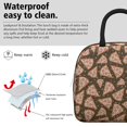 thumbnail image 3 of Lunch Bag Lunch Box for Women Reusable Insulated Lunch Bags,Water-Resistant Cartoon Pizza Black Backdrop Cooler Lunch Tote Bag, Large Capacity for Work Travel Picnic, 3 of 6