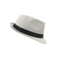 thumbnail image 3 of LINASHI Men Panama Style Fedora Hats for Men Women Sun Fedora Hat Summer Beach Hat, 3 of 3