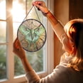 thumbnail image 5 of 6" Luna Moth Stained Glass Suncatchers Art Glass Monarchs for Sun Catcher Indoor Window Gifts for Pet Animal Nature Floral Lovers Women Grandma Mom Friend Painted Panel Décor BUG-05C-SG6, 5 of 5