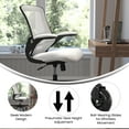 thumbnail image 6 of Flash Furniture Kelista Mesh Mid Back Office Chair with Flip-Up Arms, 250 lb, White, 6 of 9