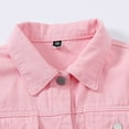 thumbnail image 6 of TTUHYWXI Denim Jacket for Women Button Down 3/4 Long Sleeve Cropped Jean Jackets with Pockets Casual Lightweight Shackets 2025 (Pink, M), 6 of 8