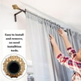 thumbnail image 6 of 4PCS Pineapple Curtain Rod Covers Ends Gold Plastic Curtain Finials Ends Caps Round Pole Finials 27.8mm Inner Diameter Curtain Heads for Home Office Curtain Roman Rod Decor(99.3x63mm) Golden, 6 of 6