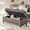 Gray, variant on Large Teal PU Storage Ottoman - Great for Family Rooms, Keeps Items Organized