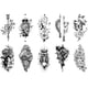 thumbnail image 1 of Tatuajes en El Hombro Falsos 10 Piezas Suministro Fiesta Hombres Mujeres para La, 1 of 9