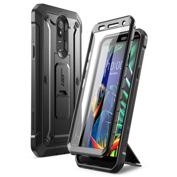 SUPCASE Unicorn Beetle Pro Series Case Designed for LG K40 (2019 Release), Full-Body Rugged Holster & Kickstand Case with Built-in Screen Protector(Black)