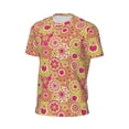 thumbnail image 6 of Wukai Yellow Flowers Print Men's Short-Sleeved Mesh T-Shirt,Quick-Dry Short Sleeve Workout T-Shirt-Medium, 6 of 8