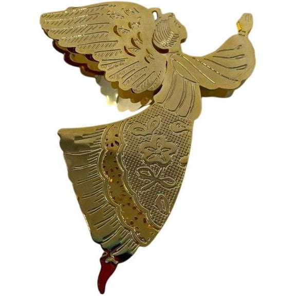 1989 Festive Angel (Brass Angel) Hallmark Keepsake Christmas Tree Ornament QX4635