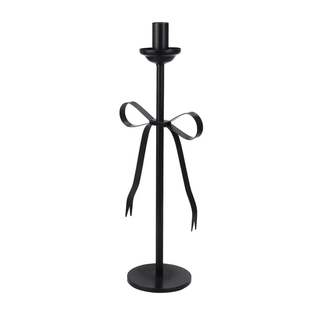 Candelabro Portavelas de Mesa Adorno Decorativo con Lazo Soporte Creativo para Velas altura 36 cm