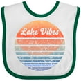 thumbnail image 3 of Inktastic Lake Vibes Distressed Retro Sunset Boys or Girls Baby Bib, 3 of 4