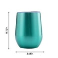 thumbnail image 3 of RXIRUCGD Tasse de Voyage Isolée avec Couvercle Étanche en Acier Inoxydable pour Café Chaud Froid Thé Glacé Réutilisable, 360ml, Vert, 3 of 7