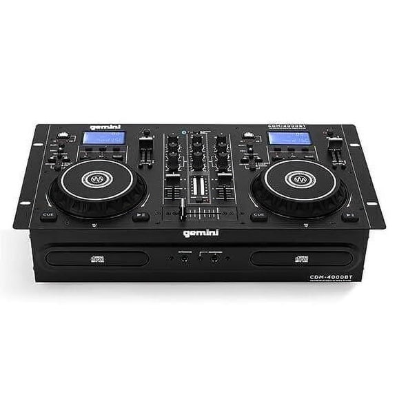 Gemini Sound CDM-4000BT: All-in-One DJ CD Player & Mixer Combo with Bluetooth...