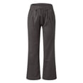 thumbnail image 7 of Linen Pants Women 2026 Wide Leg Drawstring Elastic Waist Linen Cotton Blend Pants Casual Loose Trousers with Pockets Gray S, 7 of 7