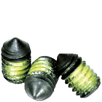 

Nylon Patch Socket Set Screws Cone Point 10-32 x 1/4 Alloy Steel Black Oxide Hex Socket (Quantity: 100)