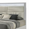 thumbnail image 6 of Glam Modern Style King Bed with LED headboard Made With Wood in White, 6 of 6