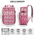 thumbnail image 4 of Funny Llama Print Backpack Cooler – Leakproof Lunch Bag with Adorable Alpaca Pattern for Travel, Camping & Work, 4 of 6