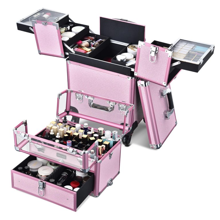 BYOOTIQUE 2in1 メイクボックス プロ Byootique 2in1 Nail Polish and Makeup Organizer, Rolling Trolley