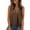 Brown, variant on ZGRBOU Women's Summer Sleeveless Tank Tops V Neck Button Front Pleated Shirts Loose Casual Fashion Tunic Vest