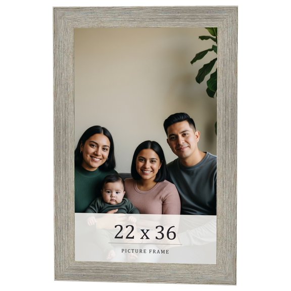 22x36 Frame Grey Real Wood Picture Frame Width 1.5 Inches | Interior Frame Depth 0.5 Inches | Barn