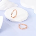 thumbnail image 3 of MULA Original Rose Color 925 Sterling Silver Weave Hoop Earrings, Sparkling AAA Cubic Zirconia, Anniversary Birthday Gifts for Her, 3 of 7