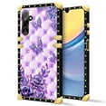 thumbnail image 2 of FKBRCL4U Compatible with Samsung Galaxy A05S Case, Purple Butterfly Flowers Leaf Luxury Golden Decoration for Girl Women Soft TPU Shockproof Protective Hard PC Back, 2 of 7
