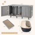 XINMEI Double Cat Litter Box Enclosure for 2 Cats, Large Stackable Hidden Privacy Cat Washroom