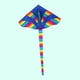thumbnail image 2 of Mano Colorida Fácil Volar Iris profesion para , Azul Yotijar cometas para niños, 2 of 9