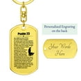 thumbnail image 6 of Psalm 23 German Bible  Keychain Stainless Steel or 18k Gold Dog Tag, 6 of 20