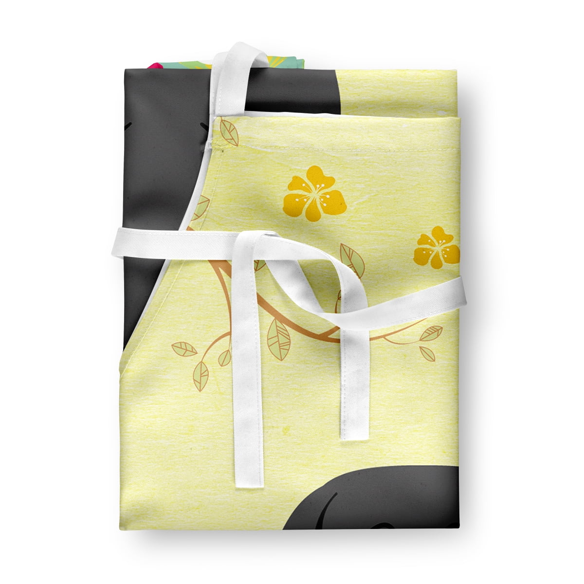 Carolines Treasures BB6057APRON Easter Eggs Black Labrador Apron Large multicolor