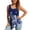 Dark Blue-A, variant on Womens Tank Tops Floral Print Loose Fit Tank Top Plus Size Casual Top