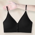 thumbnail image 2 of Hrsba Front Closure Bras for Women Solid Color No Underwire Side Support Breathable Lightweight Daily Wear Soft Support, 2 of 6