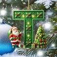 thumbnail image 4 of Christmas Tree Letter Decoration Pendant with Santa and Xmas Tree, Personalized Alphabet Christmas Ornaments for Xmas Tree Hanging Decor, 4 of 5