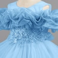 thumbnail image 6 of Delliss Girl Tutu Dress Tulle Ruffles Wedding Party Evening Layered Tutu Dresses Birthday Princess Dress 3-11Y, 6 of 7